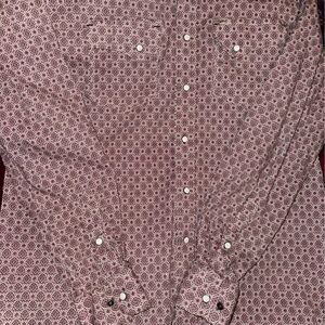 Elegant Maroon Patterned Men's Shirt